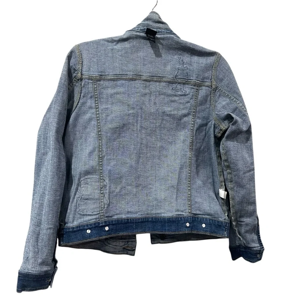 Disney Lilo & Stitch Denim Jacket, 98% Cotton / 2% Spandex, Size Small - Picture 6 of 14